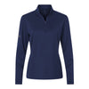 Adidas A709 Women's Textured Stripe Quarter-Zip Pullover