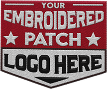 Embroidered patch placeholder for custom logo, perfect for a classic and durable branding solution.