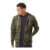 Independent Trading Co AFX90UNZ Unisex Lightweight Full-Zip Hooded Sweatshirt