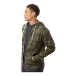 Independent Trading Co AFX90UNZ Unisex Lightweight Full-Zip Hooded Sweatshirt