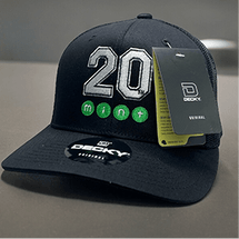 Black cap with '20 Mint' logo and Decky tag.