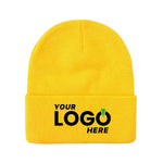 Custom Embroidered Unbranded Long Knit Beanie with Logo