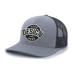 Custom Embroidered Pacific Headwear 105C 5-Panel Trucker Hat Snapback Cap - Flat Embroidery