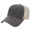 Cap America Custom Embroidered Hat with Logo - Washed Pigment Dyed Trucker Mesh Cap i3027