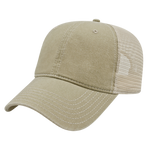 Cap America i3027 - Washed Pigment Dyed Trucker Mesh Cap - Blank