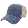 Cap America Custom Embroidered Hat with Logo - Washed Pigment Dyed Trucker Mesh Cap i3027