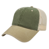 Cap America Custom Embroidered Hat with Logo - Washed Pigment Dyed Trucker Mesh Cap i3027