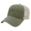 Cap America Custom Embroidered Hat with Logo - Washed Pigment Dyed Trucker Mesh Cap i3027