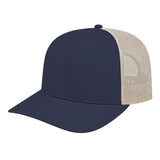Cap America Custom Embroidered Hat with Logo - Poly/Cotton Mesh Back Cap i3038