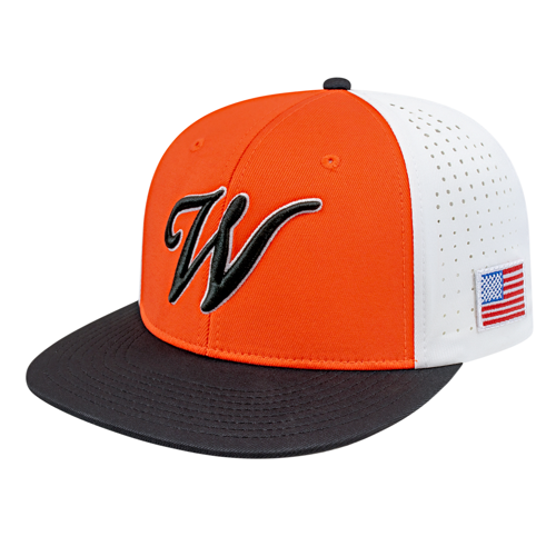 Flexfit USA American Flag Embroidered Flat Bill Snapback Cap - Multi Color