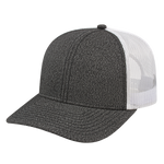 Cap America Custom Embroidered Hat with Logo - Premium Melange Trucker Mesh Back Cap i8518