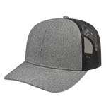 Cap America Custom Embroidered Hat with Logo - Premium Melange Trucker Mesh Back Cap i8518