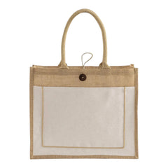 TBF Bags TJ916 Button-Closure Jute Tote - 