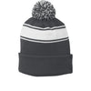 Sport-Tek STC28 Stripe Pom Pom Beanie