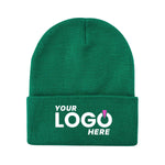 Custom Embroidered Unbranded Long Knit Beanie with Logo