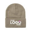 Custom Embroidered Unbranded Long Knit Beanie with Logo