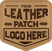 Leather patch placeholder for custom logo, offering a rustic and durable branding option.