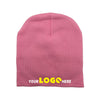 Custom Embroidered Unbranded Short Knit Beanie with Logo