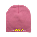 Custom Embroidered Unbranded Short Knit Beanie with Logo