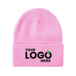 Custom Embroidered Unbranded Long Knit Beanie with Logo