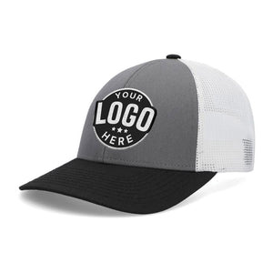 Custom Embroidered Pacific Headwear P114 Low-Pro Trucker Cap - Flat Embroidery - 
