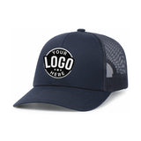 Custom Embroidered Pacific Headwear 104C Trucker Snapback Cap - Flat Embroidery