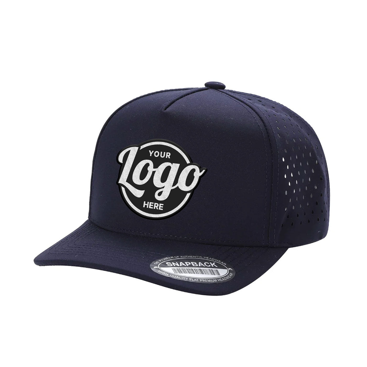 Custom Embroidered Unbranded 5 Panel Perforated Laser Mesh Hat Waterpr ...