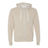 Independent Trading Co PRM90HTZ Unisex Heathered French Terry Full-Zip Hooded Sweatshirt