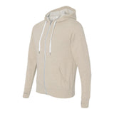 Independent Trading Co PRM90HTZ Unisex Heathered French Terry Full-Zip Hooded Sweatshirt