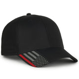 Outdoor Cap OC601M Performance Trucker Cap with US Flag Service Stripes