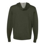Independent Trading Co PRM90HTZ Unisex Heathered French Terry Full-Zip Hooded Sweatshirt