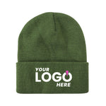 Custom Embroidered Unbranded Long Knit Beanie with Logo
