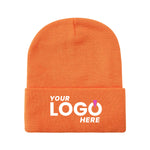 Custom Embroidered Unbranded Long Knit Beanie with Logo