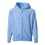 Independent Trading Co PRM15YSBZ Youth Lightweight Special Blend Raglan Zip Hood