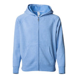 Independent Trading Co PRM10TSBZ Toddler Lightweight Special Blend Raglan Zip Hood