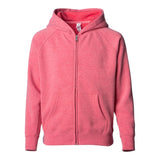 Independent Trading Co PRM10TSBZ Toddler Lightweight Special Blend Raglan Zip Hood