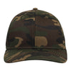 The Game GB515C Camo Twill Snapback Cap with Mid-Pro Shape and Slightly Curved Bill