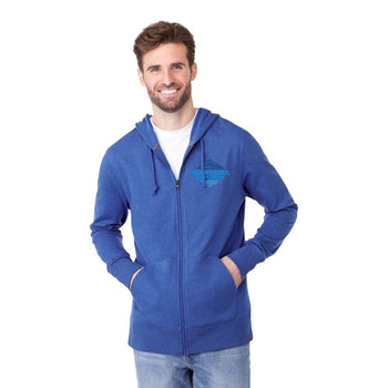 Elevate TM18223 Men’s ARGUS Eco Fleece Full Zip Lightweight Hoodie