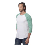Royal Apparel Unisex Triblend Raglan Baseball T-Shirt – Style 20060 Made in USA