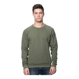 Royal Apparel Unisex Triblend Fleece Raglan Crewneck Sweatshirt – Style 25059 Made in USA