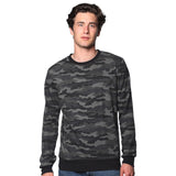 Royal Apparel 25159VCM Unisex Triblend Camo Crewneck Sweatshirt Made in USA
