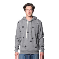 Royal Apparel Unisex Triblend Pullover Hoodie with Star Print – Style 25555VST Made in USA