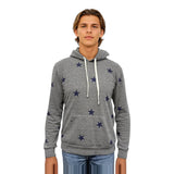 Royal Apparel Unisex Triblend Pullover Hoodie with Star Print – Style 25555VST Made in USA