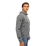 Royal Apparel Unisex Triblend Pullover Hoodie with Star Print – Style 25555VST Made in USA