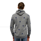 Royal Apparel Unisex Triblend Pullover Hoodie with Star Print – Style 25555VST Made in USA