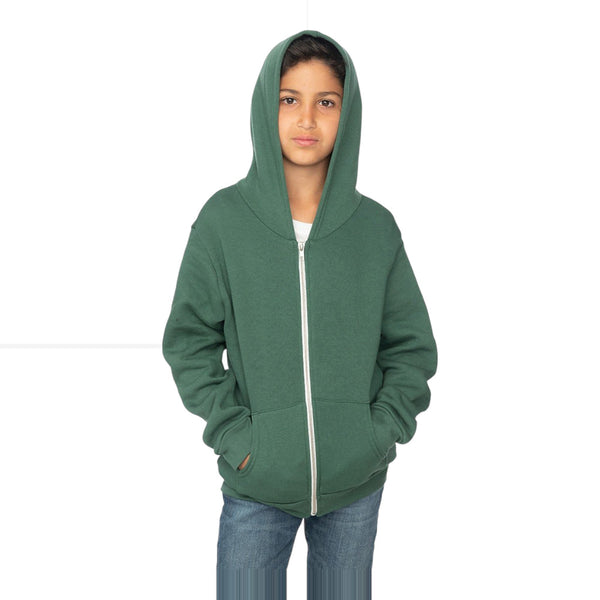 Royal Apparel Youth Fashion Fleece Zip Hoodie – Style 3222 Made in USA