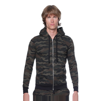 Royal Apparel Unisex Camo Fleece Full-Zip Hoodie – Style 3510CMO Made in USA