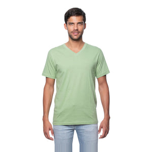 Royal Apparel Unisex Organic Short Sleeve V-Neck T-Shirt – Style 5055ORG Made in USA - 