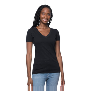 Royal Apparel Women's Viscose Hemp & Organic Cotton V-Neck T-Shirt – Style 64030 Made in USA
