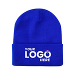 Custom Embroidered Unbranded Long Knit Beanie with Logo
